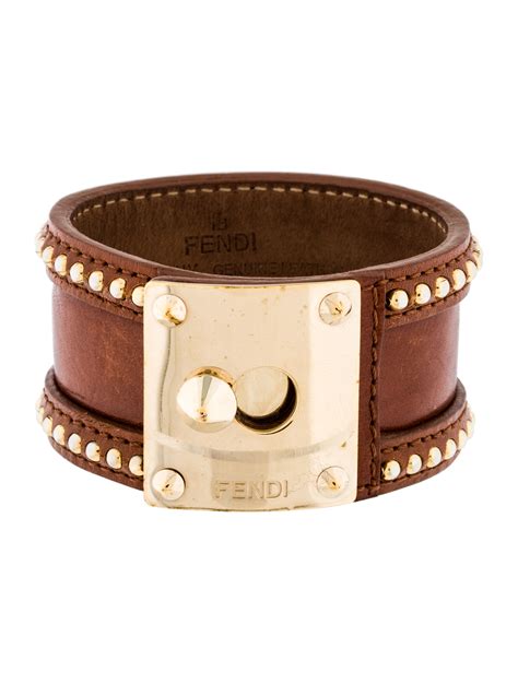 fendi leather cuff bracelet